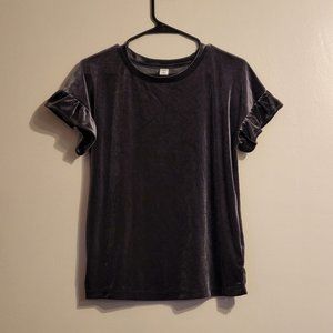 Old Navy Gray Velvet Top